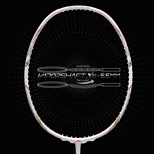 Image of Hundred Flutter S CTRL Carbon Fibre Strung Badminton Racket with Full Racket Cover for Intermediate Players