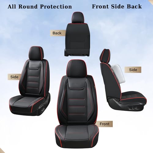 Image of Coverado Car Seat Covers, Front Covers for Cars, Car Seat Cover Front Seats, Car Seat Protector Waterproof, Leather Car Seat Cushion, Universal Interior Covers Seat Protectors for Most Cars