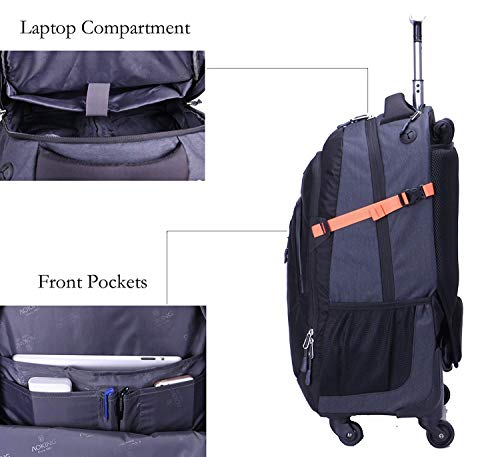 Aoking 20/22 ″ Water Resistant Rolling Wheeled Backpack Laptop Compartment Bag (22 Inch, Purple) #TOP7
