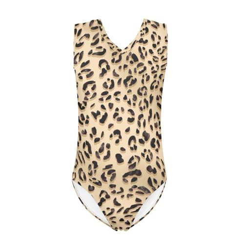 Image of INSTANTARTS Leopard Leotard Girl Gymnastics Toddler Tank Biketards One Piece