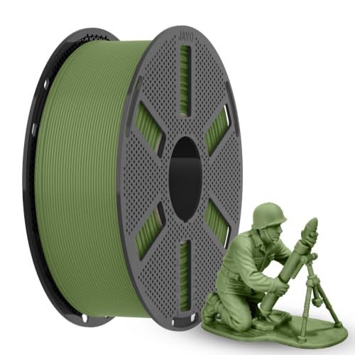 Image of JAYO Olive Green PLA 3D Printer Filament 1.75mm 1.1kg Reusable Spool | ±0.02mm Accuracy, Tangle Free, Vacuum Sealed, Smooth Extrusion, Compatible with Most FDM Printers