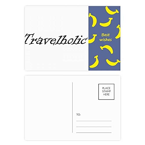 Cartes postales Travelholic Banana élégantes DIYthinker de 20 pièces