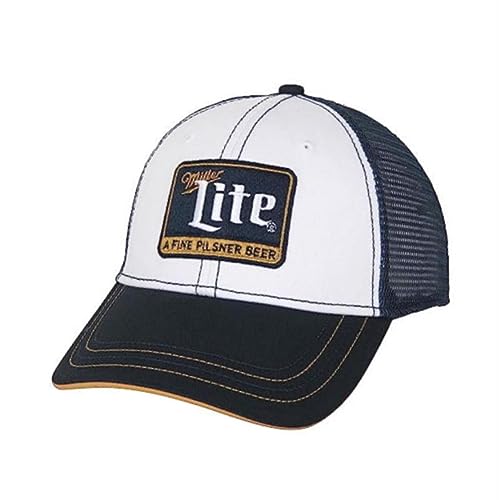 Lite Navy & Gold Baseball Cap, 6 Panel Cotton Twill Hat with Embroidered Crown, Adjustable Hook and Loop Closure, Casual Fit 184