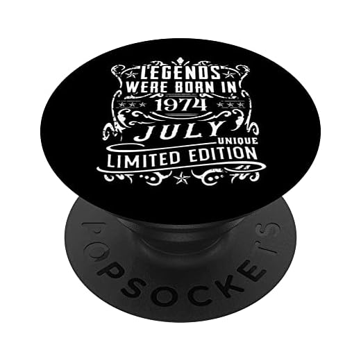 Cumpleaños Julio 1974 Edición Limitada Regalo Legend July PopSockets PopGrip Intercambiable