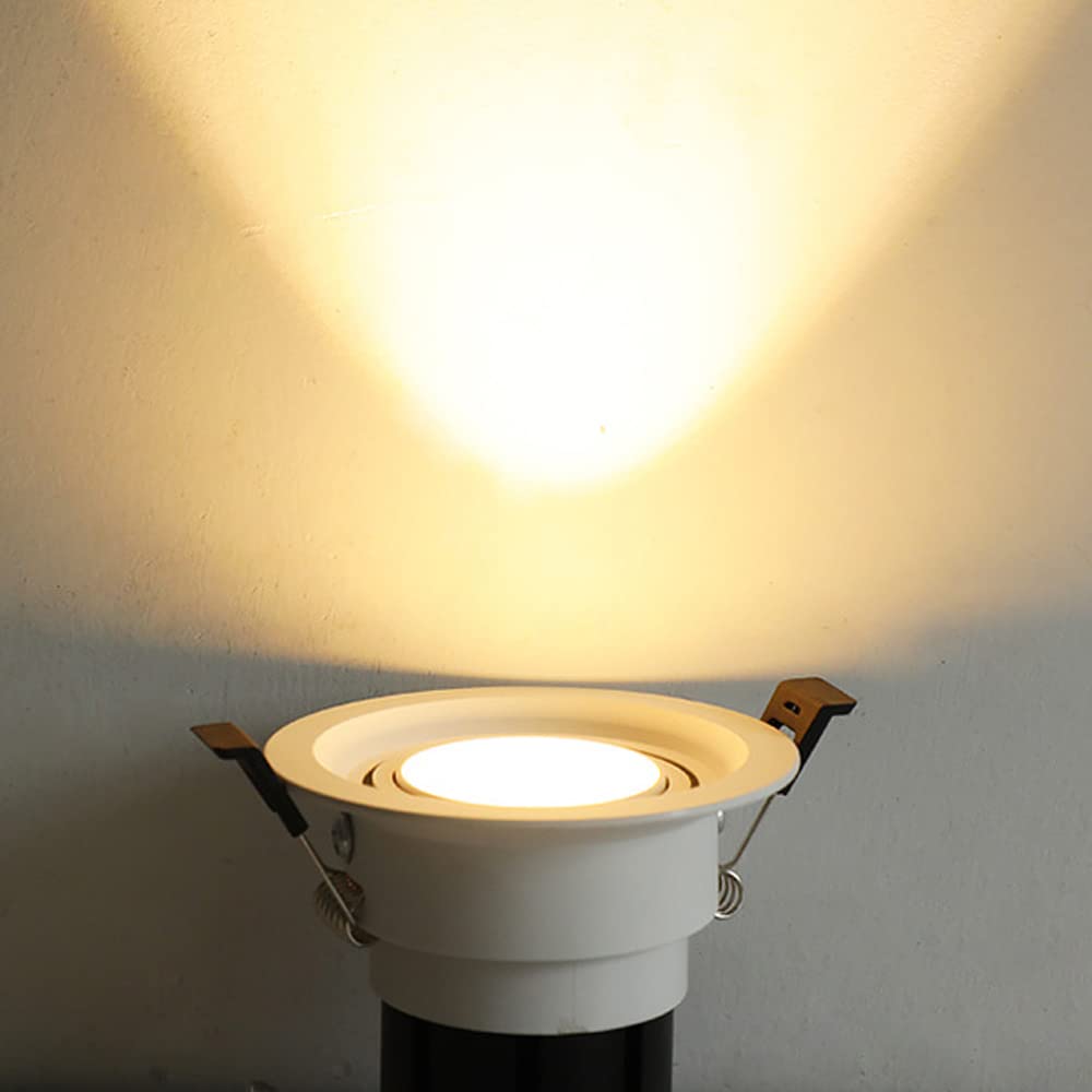 Oprawa typu Downlight 7 W 3 cale z możliwością przyciemniania Oprawa skupiająca LED Oświetlenie wpuszczane Koncentrująca lampa sufitowa Oprawa typu Downlight wpuszczana Światło 3000–6000 K (A)