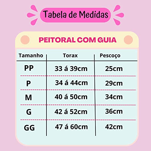 roupa para cachorro pet vestido com guia rosa floral porte pequeno medio (G – 41 a 51 TORAX)