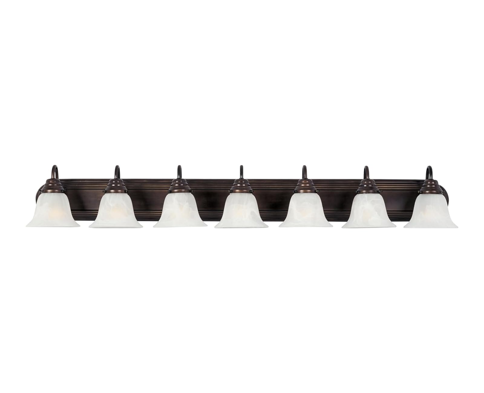 Essentials-7 Light Early American Bath Vanity in Early American style-48 Inches Wide by 7 inches high-Oil Rubbed Bronze