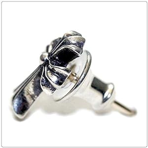 Amazon.co.jp: Chrome Hearts Earrings #2CH Cross Fat, Sterling