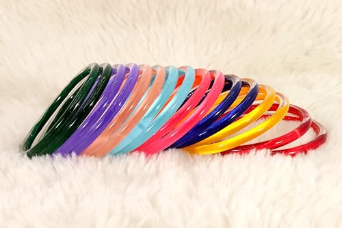 Image of NMII Glass and Silk Thread Zircon Gemstone Bangle Set For Women /Girls