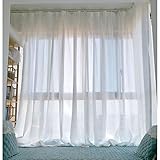 Rideau voilage blanc,Rideau transparent,rideaux semi-transparents,doux,respirant,demi-rideau,simple et moderne/rideau en tulle,pour salon/chambre/hôtel/Baie vitrée/cloison,1pcs