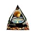 Produktbild VNSTKWW Positive Spiritual Pyramide, Amethyst Chakra Kristalle Ornament, Reiki Heilkristallkugel, Obsidian, 60mm