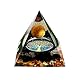 VNSTKWW Positive Spiritual Pyramide, Amethyst Chakra Kristalle Ornament, Reiki Heilkristallkugel, Obsidian, 60mm