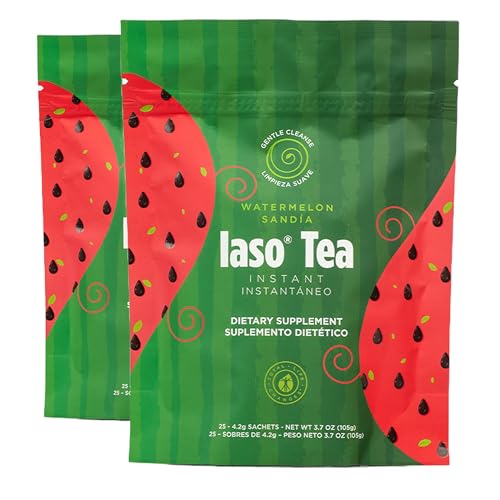 IASO Instant Tea (Watermelon) - Refreshing Cleansing Tea, Ideal for Daily Wellness - 50 Sachets
