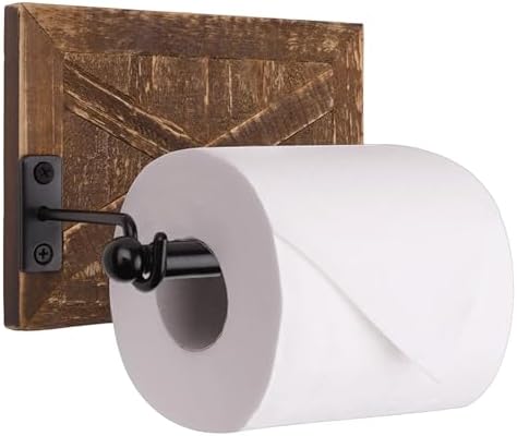 Autumn Alley Barn Door Bathroom Set - Rustic Farmhouse Towel Holder & TP Roller
