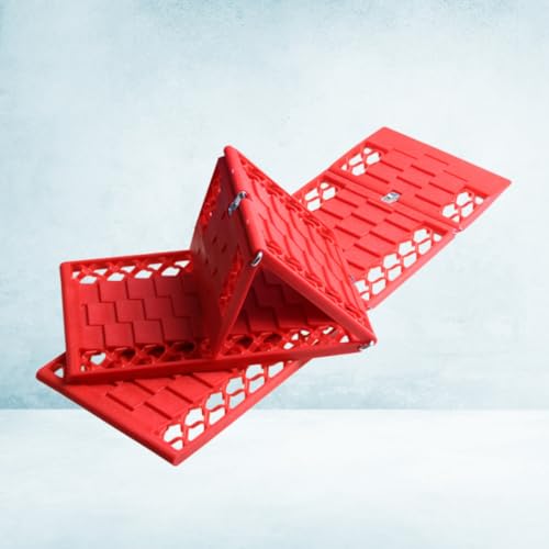 Plaques antidérapantes pliables voiture caoutchouc rouge accessoire traction pneu