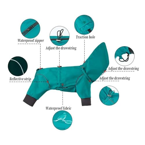 Grand imperméable pour chien XS technique et résistant rouge - 7