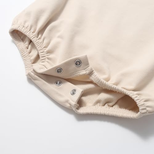 Bafeicao Baby Boy Girl Sweatshirt Romper Organic Cotton Solid Color Long Sleeve Bubble Romper Oversized Warm Fall Winter3