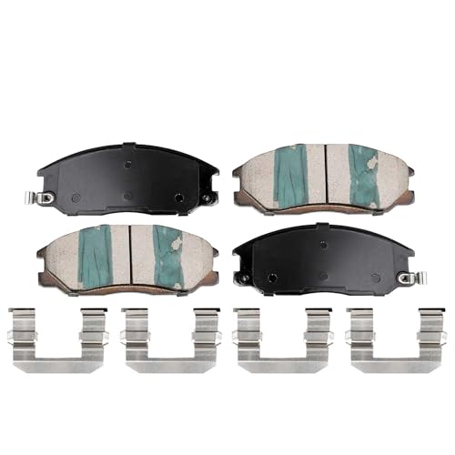 Image of Detroit Axle - Front Brake Pads for 2001-2006 Hyundai Santa Fe, 2002-2003 XG350, 2001 XG300, Ceramic Brake Pads w /Hardware Replacement