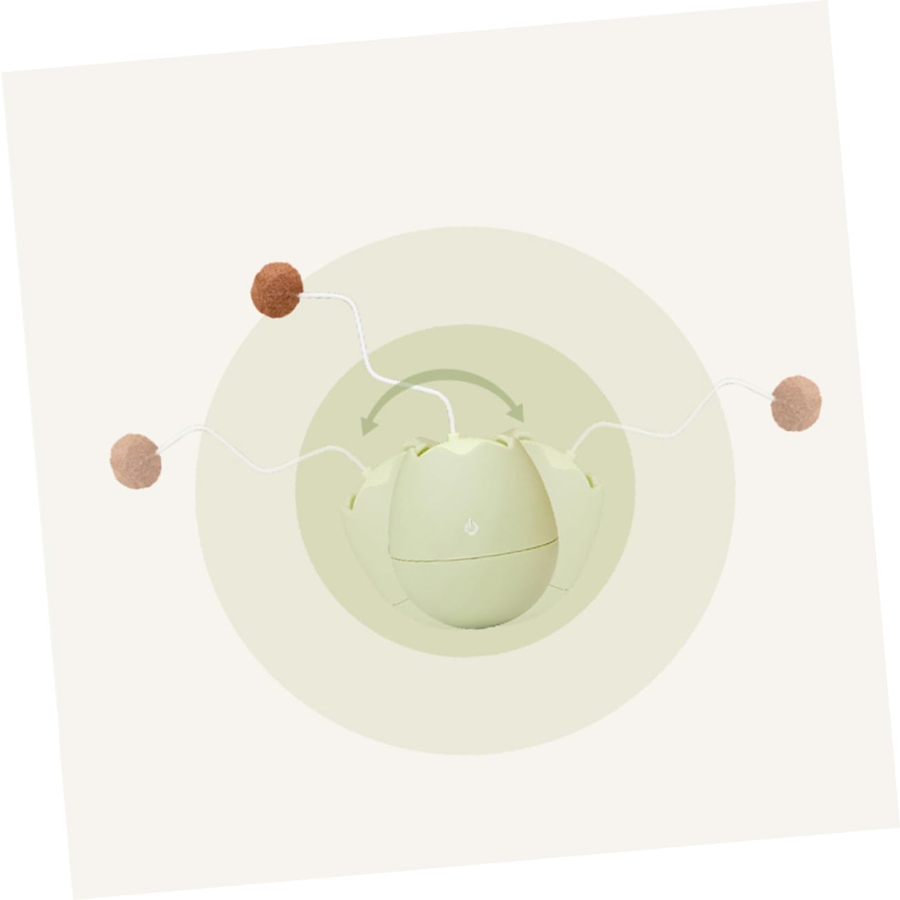 BESPORTBLE Jouet Interactif pour Chat Design Coquille Œuf Électrique Rotation Stimule Instinct De Chasse