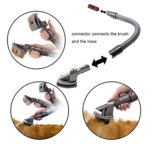 Italdos Fellpflege-Werkzeug für Dyson Staubsauger für Dyson V11 V10 V8 V7 Hund Haustier Tier Fellpflege Bürste Aufsatz mit Adapter und Konverter + 2 Bürsten