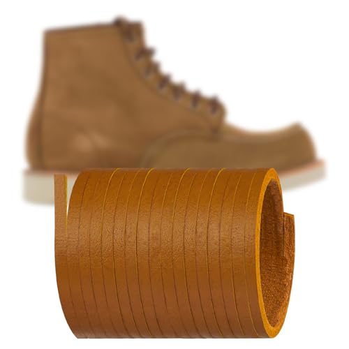 [Endoto] ���U�[�V���[���[�X for Red Wing for ���b�h�E�C���O�A3MM �����p ���[�N�u�[�c �{�v�̌C�R �C�Ђ� ���Ђ� Shoe Laces Shoelaces(�F:�S�[���f���u���E���A�T�C�Y:114.3cm)