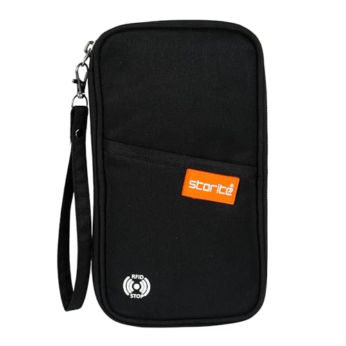 Storite Nylon RFID Passport Holder for Family Passport Case Protection Water Resistant Passport Bag for Men & Women Travel Document Organizer Passport Cover Credit Cards Case (Black-23 X 3 X 13Cm) Storite Nylon RFID Passport Holder for Family Passport Case Protection Water Resistant Passport Bag for Men & Women Travel Document Organizer Passport Cover Credit Cards Case (Black-23 X 3 X 13Cm)