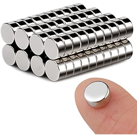 doesnotapply 80 Pcs Small Magnets 6 x 3 mm Neodymium Magnets Round Fridge Magnets Extra Strong Tiny Magnets Mini Magnets for Whiteboard Crafts Home Kitchen Office School Cover