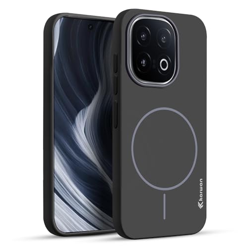 Image of KARWAN️Magnetic Ultra Slim-Fit Back Case Cover for iqoo 13 |Hard PC Case Cover| Ultra-Thin & Light Weight with [Ultra Premium Feel] Case for iqoo 13(6.8 inch)(Black)