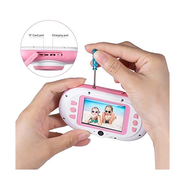 CamKing Kinderkamera wasserdichte 2,4-Zoll-IPS-HD-Bildschirm Videorecorder Aktion Vorschule Unterwasserkamera für 3-9… – Bild 7