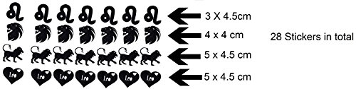 Leo Zodiac Awareness Collection (Leo Stickers Black)