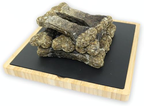 GUSTO PETS Kauknochen für Hund mit Lachs-Haut 12 cm - 100% Natürlicher Hundesnack aus Rinderhaut & Lachs, Ergänzungsfuttermittel, reich an Protein & Omega-3-Fettsäuren, Hergestellt in der EU