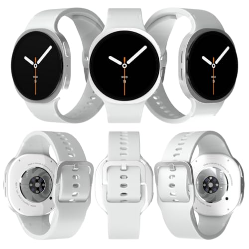 Image of Samsung Galaxy Ai Watch 8 Latin American Version Sm-L320 (40mm) Bluetooth Wellness Tips Heart Rate Sleep to Workout Fitness Tracker (Silver /White Band SM-L320NZSALTA)