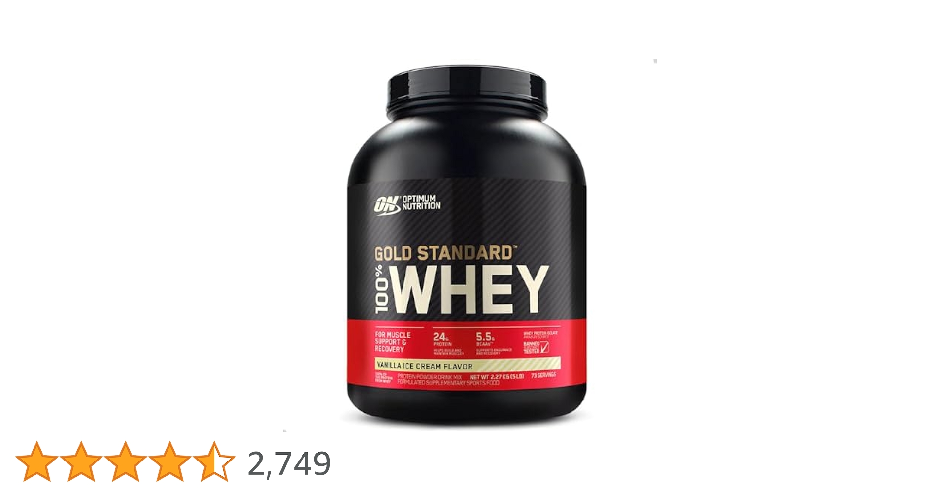 Amazon | Gold Standard 100% ホエイ プロテイン バニラアイス