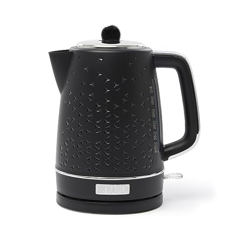 Haden Starbeck Black Kettle - 3000W Fast Boil - Lightweight and Easy To Use Electric Kettle with Cordless Base - Ergonomic Handle - Anti-Limescale Filter