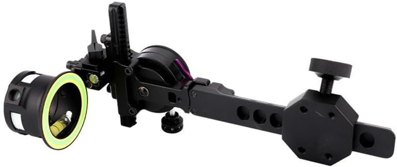 Archery Compound Bow Sight, 1 Pin 2 Aim Point Archery Bow Sight, Fast & Micro Adjustment