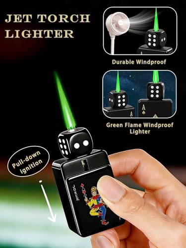 Encendedor Jet Torch Butano Diseño Rotatorio Negro miniatura 3