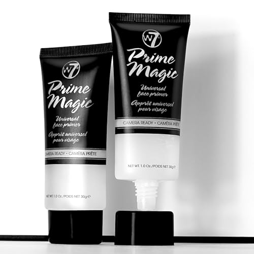 W7 Prime Magic Face Primer - Clear Makeup Base Priming Formula For Flawless Skin - Vegan Makeup - 2 Pack