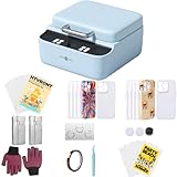 HTVRONT Phone Case Heat Press Machine Bundle Compatible with iPhone & Android - with 20 Pcs Sublimation Film, and Phone Case Compatible with iPhone 16Pro Max(6pcs) +15 Pro Max(6pcs)