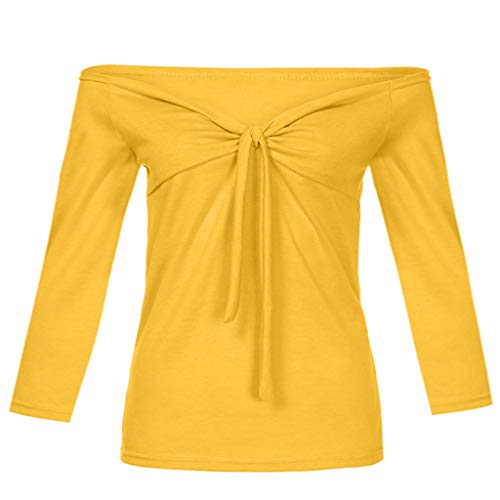 Xmiral-Top-con-Spalle-Scoperte-a-Manica-Lunga-con-Scollo-a-Barchetta-Sexy-Casual