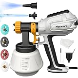 Mosamart Paint Sprayer for House Painting 1000W HVLP Electric Spray Gun with 4 Copper Nozzles and 3 Patterns,1200ml for Furniture, Cabinets, Fence, Walls, Door, Garden Chairs.