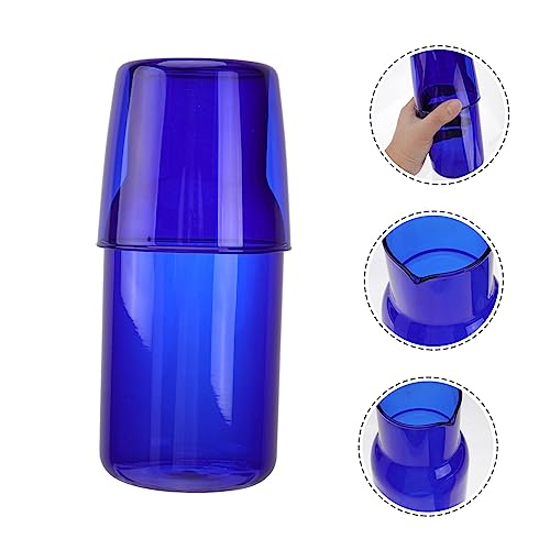 Set vaso y jarra de vidrio LABRIMP azul 500ml miniatura 6