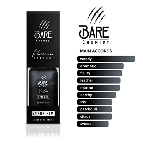 Bare Chemist Pheromones For Men To Attract Women (Voodoo) Cologne - Pheromone Cologne Spray [Attract Women] - Extra Strong, Concentrated Proven Pheromone Formula #TOP1