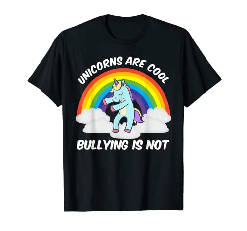 Unicorns Are Cool Bullying Is Not Dabbing Unicorn Kindness Camiseta
