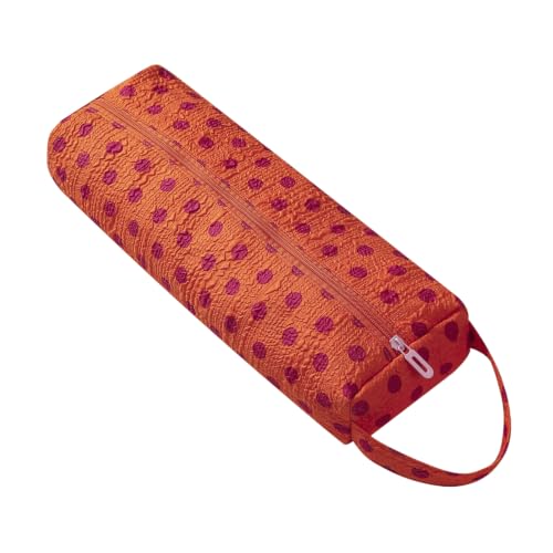 Image of RSRSLEII Polka Dot Hair Tools Travel Bag,Hair Styling Accessories Storage Case for Shark FlexStyle,Dyson Airwrap Hair Dryer,Curling Iron,Straightener,Revlon Hair Tools,Portable&Foldable(24Orange)