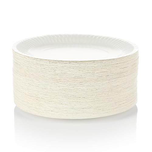 Vaily Pappteller rund 22,5 cm - Einwegteller und Partyteller, 200er Pack – Ansicht 2