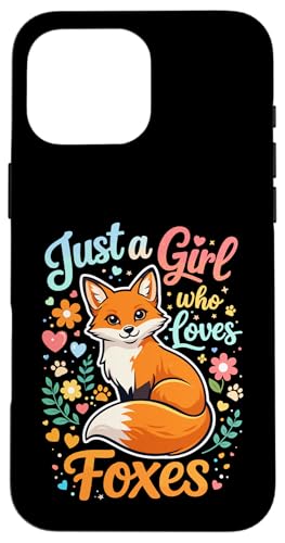 Just A Girl Who Loves Foxes Cute Floral Boho Woodland Animal �X�}�z�P�[�X iPhone 16 Pro Max �p