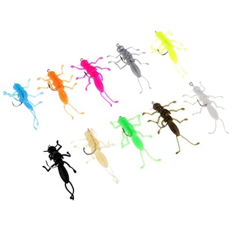T TOOYFUL 10pc Gummi Kunstköder Fischköder Angelköder Cover