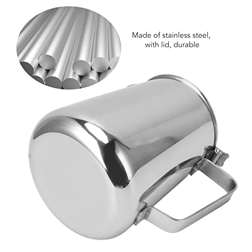 Jarro de espuma de leite de aço inoxidável, copo de batedor de leite de café de metal, jarros de vap