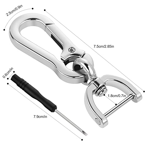 Bremorou 4Pcs Key Fob Keychain Metal Keychain Holder Clip Retro Key Ring Detachable Key Clip Car Key Clip For Car Keys Car Keychain For Men Valet Key Ring & Anti-Lost D-Ring Key Fob Holder For Women #TOP1