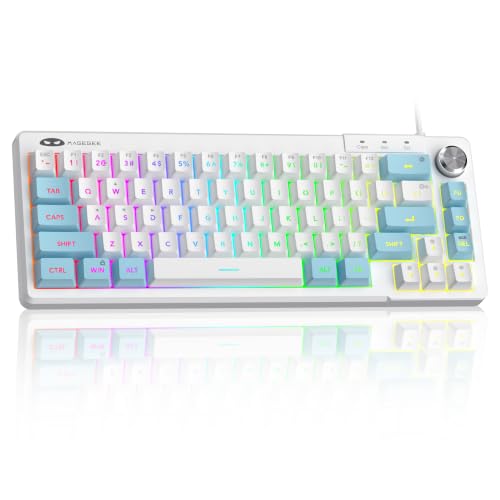 Image of MageGee Mini 60% Gaming Keyboard, RGB Backlit Ultra-Compact Keyboard, TS68 Ergonomic Waterproof Mechanical Feeling Office Computer Keyboards for PC, MAC, PS4, Xbox ONE Gamer